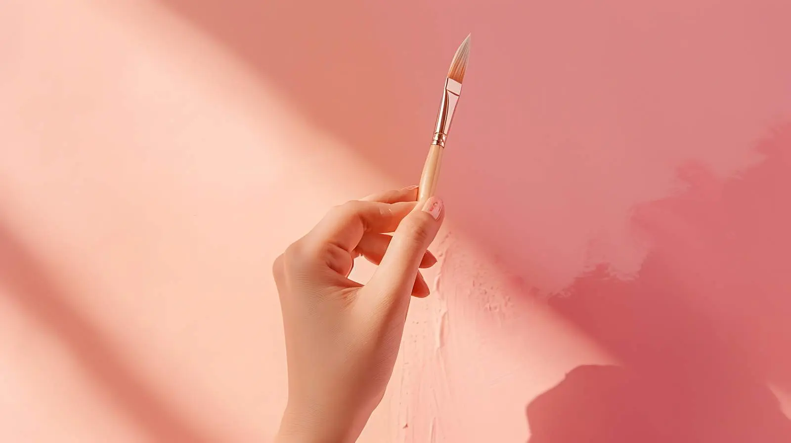 Person Holding Painting Brush on Neutral Background – free paint image from Dotvec