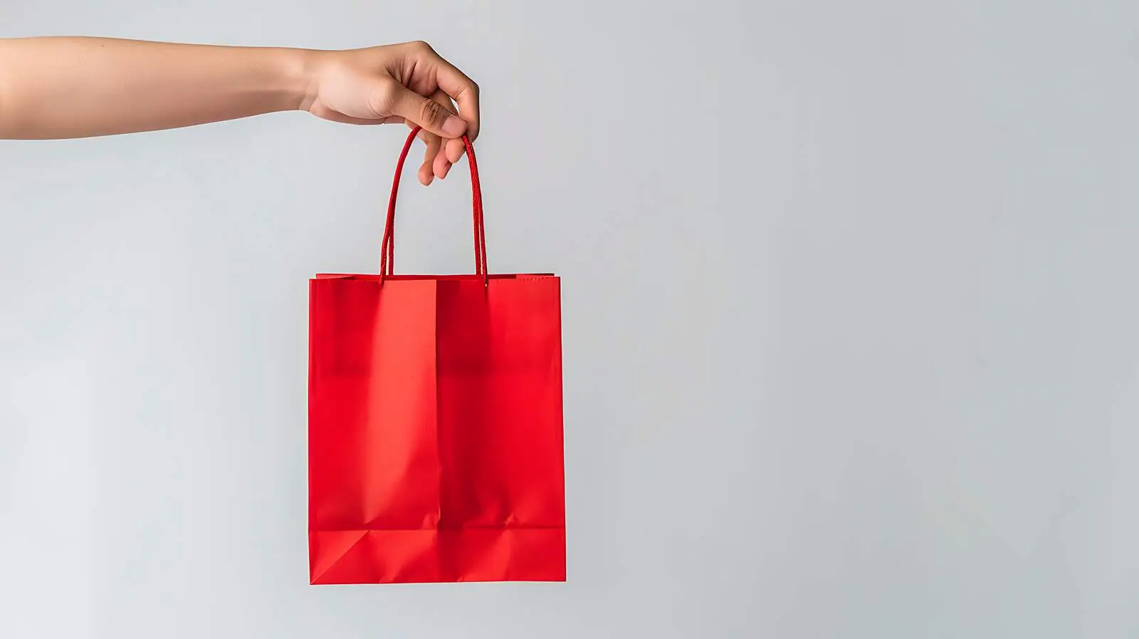 Person Holding Red Craft Shopping Bag – free sale image from Dotvec