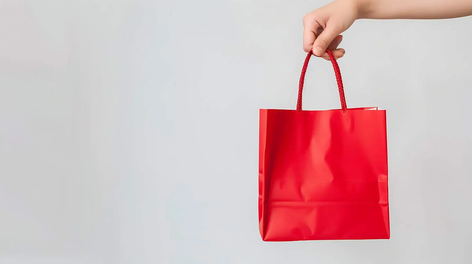 Person Holding Red Craft Shopping Bag — free download from Dotvec