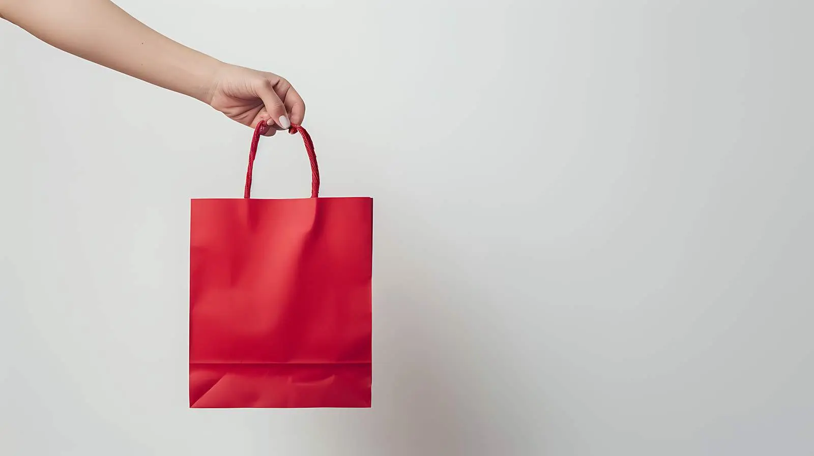 Person Holding Red Craft Shopping Bag – free sale image from Dotvec