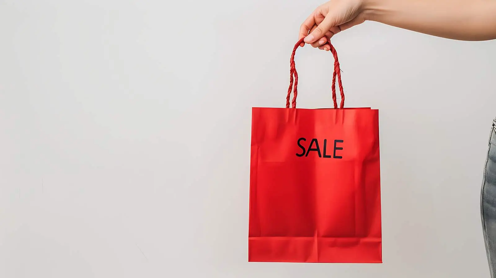Person Holding Red Craft Shopping Bag – free sale image from Dotvec