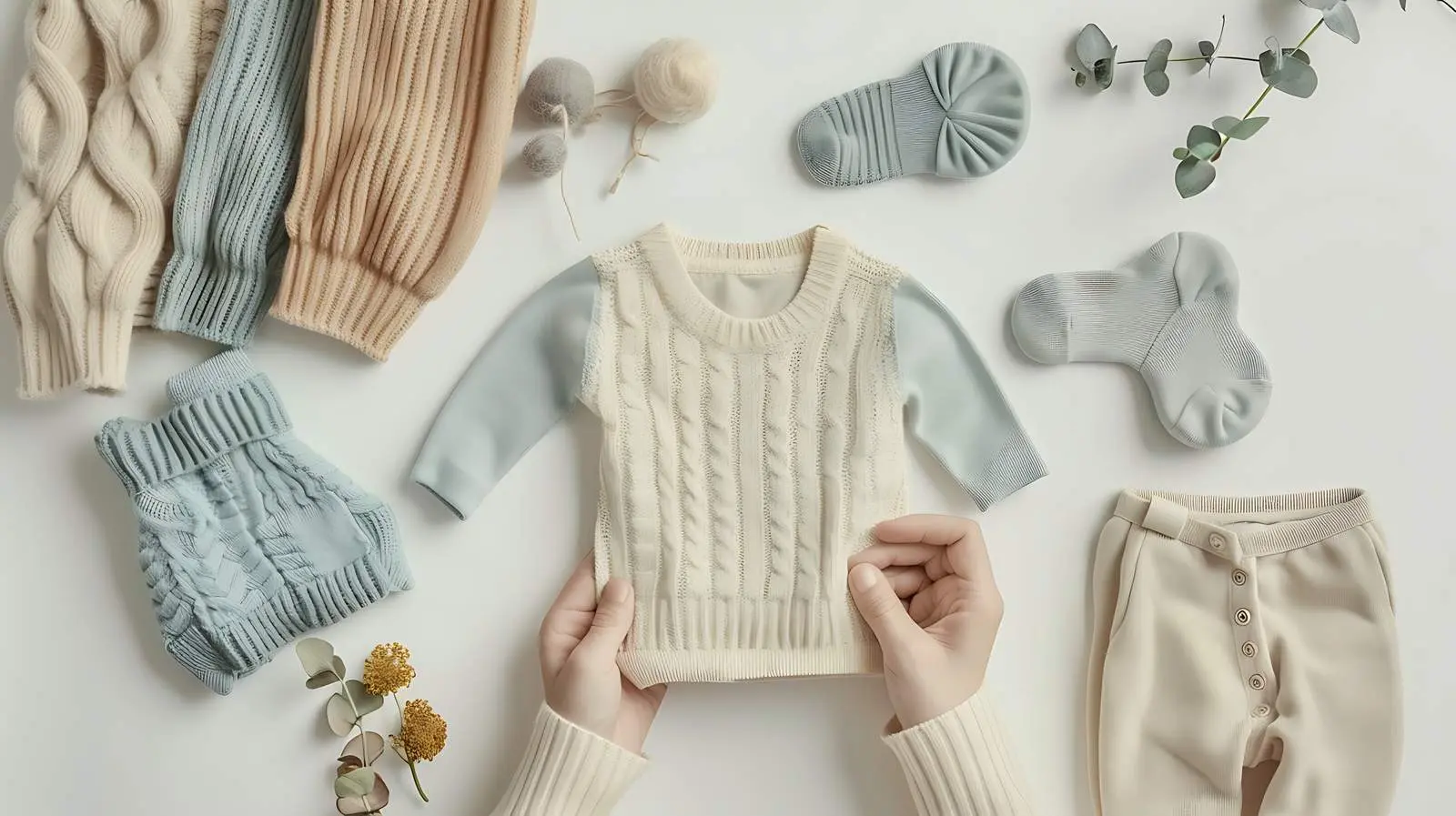 Cozy Pastel Clothes and Socks for Hygge Vibes — free download from Dotvec