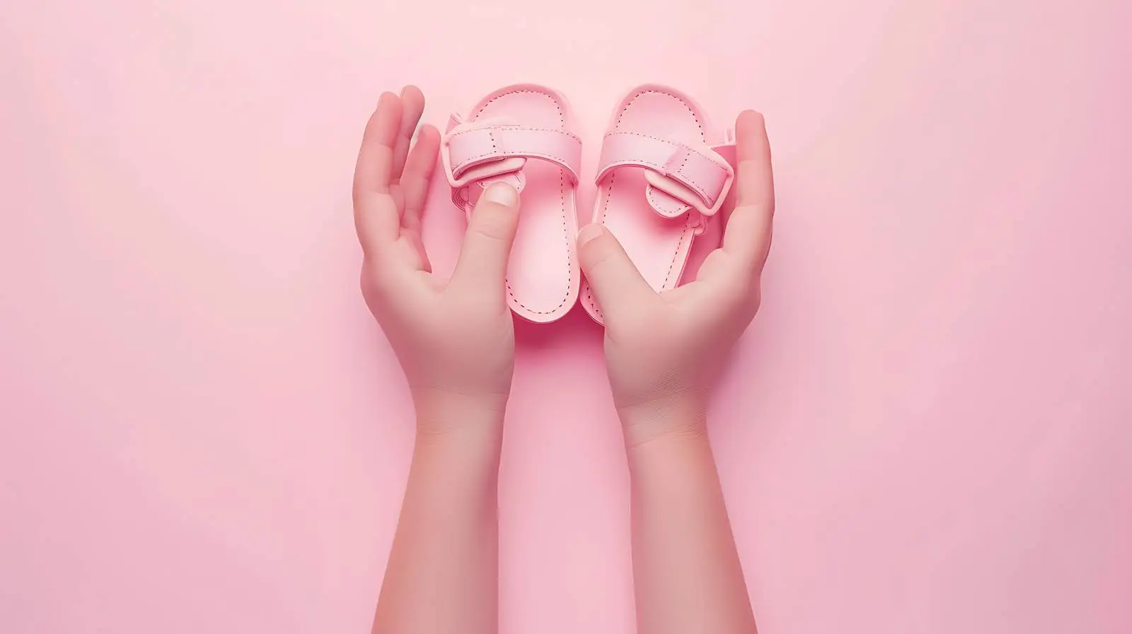 Adorable Baby Sandals Held by Loving Hands – free fashion for infants image from Dotvec