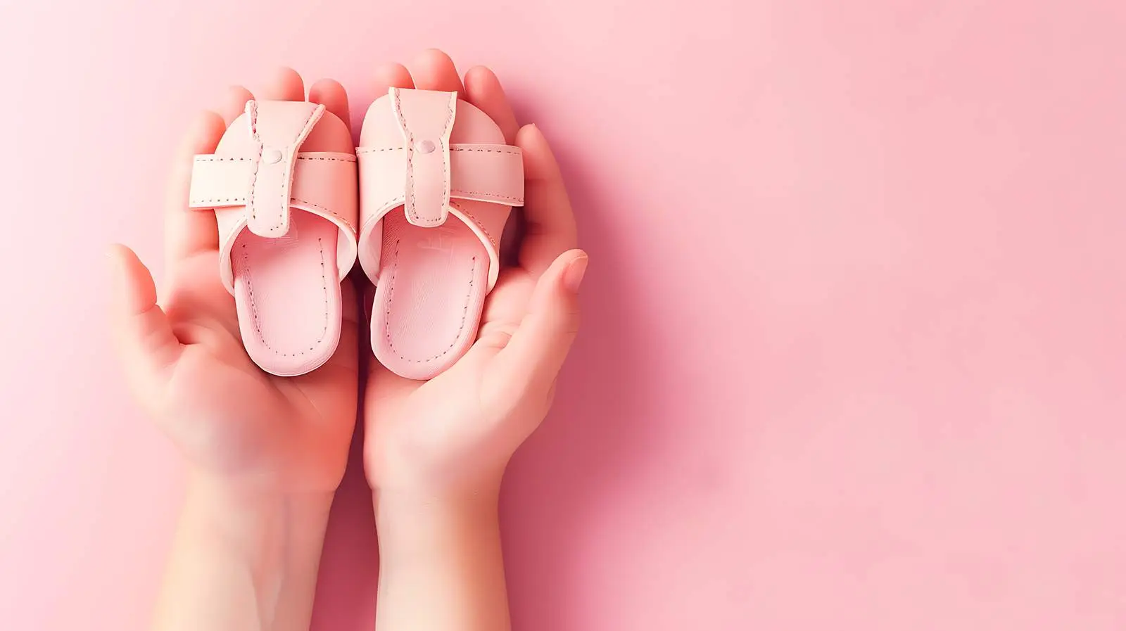 Cute Baby Sandals Held in Hands – free soft materials image from Dotvec