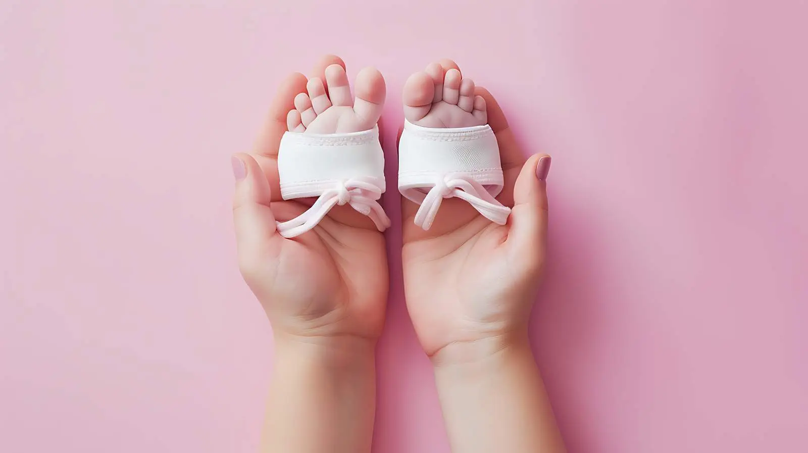 Adorable Baby Sandals Held by Loving Hands — free download from Dotvec