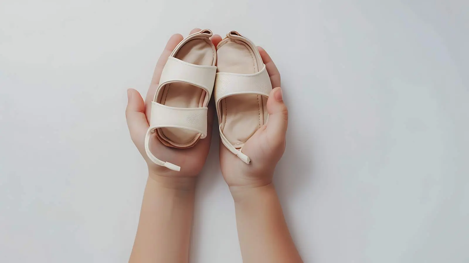 Adorable Baby Sandals Held by Loving Hands — free download from Dotvec