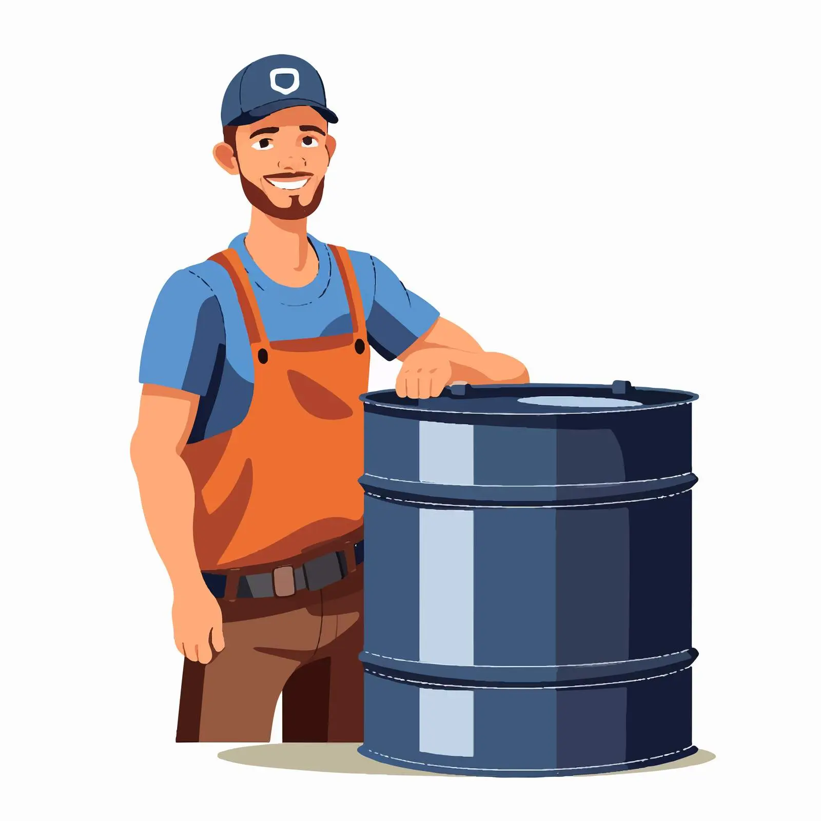 Isolated Vector Icon of Oil Barrel and People — free download from Dotvec