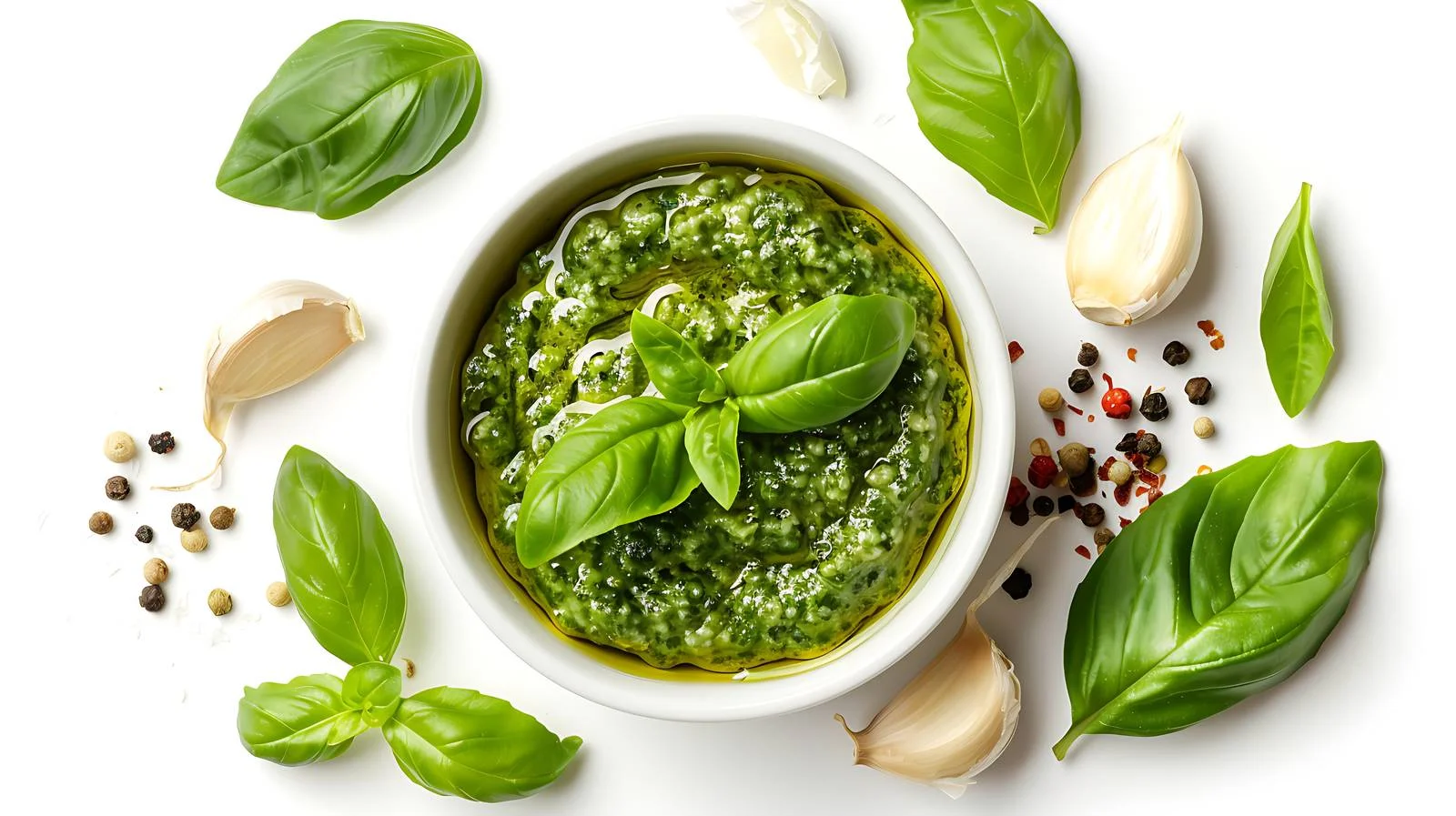 Fresh Pesto on White Background — free download from Dotvec