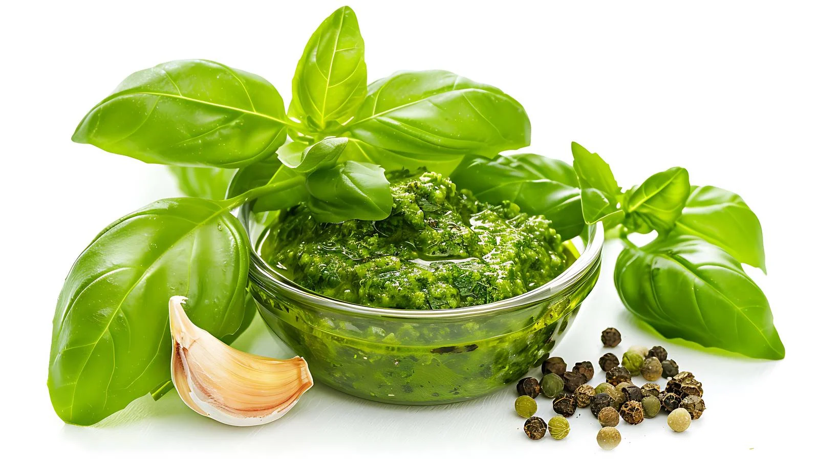 Premium Pesto Sauce on White Background — free download from Dotvec