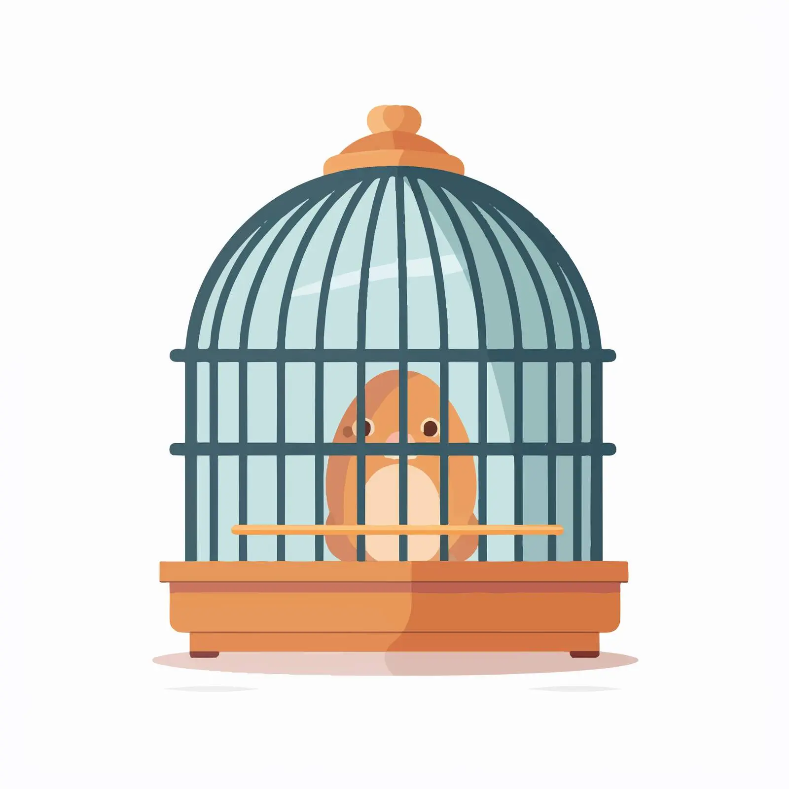Pet Cage Vector Illustration on White Background — free download from Dotvec