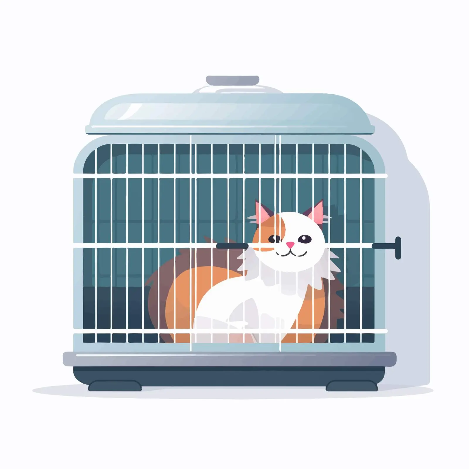 Pet Cage Vector Illustration on White Background – free home for pets image from Dotvec