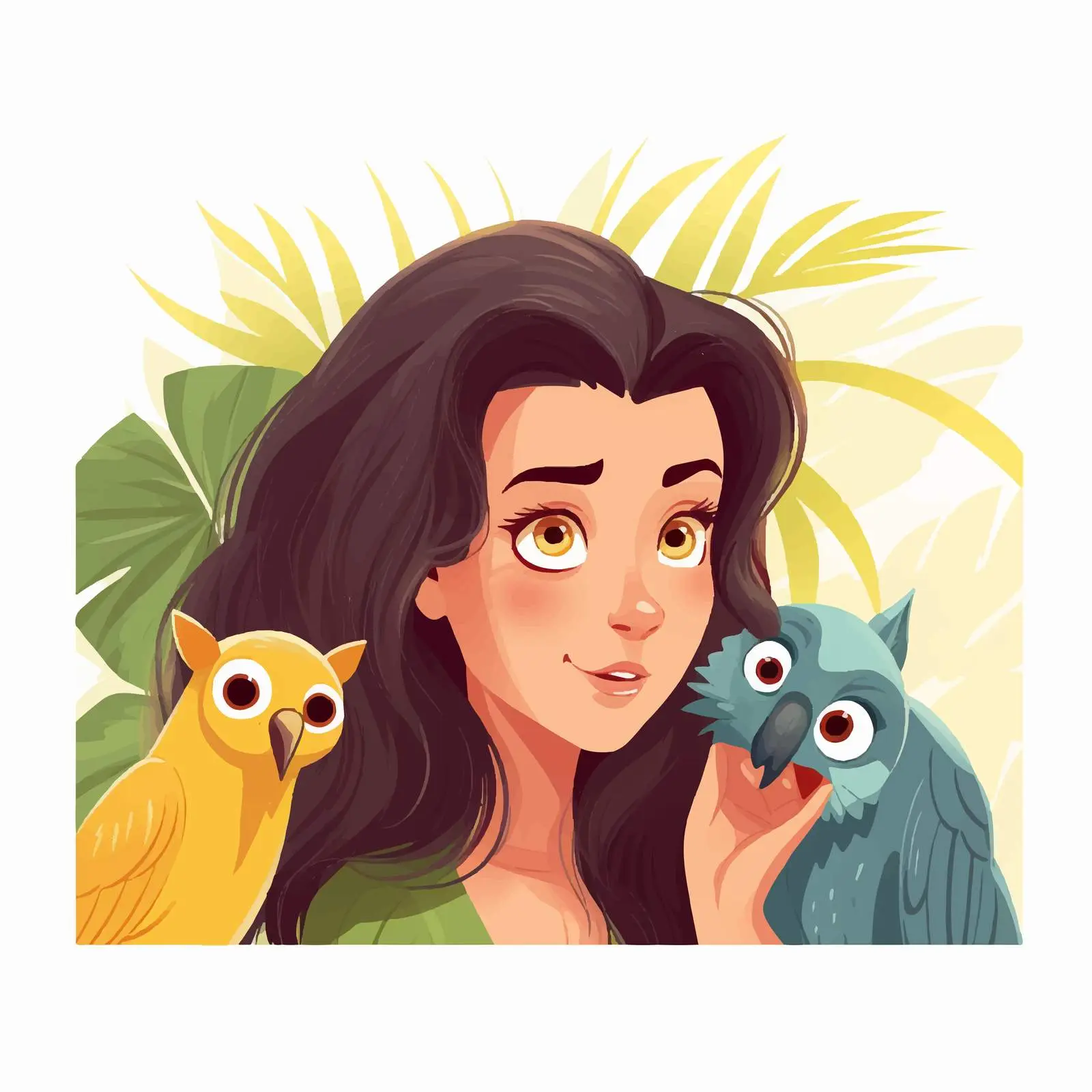 Woman Peeking with Adorable Pets — free download from Dotvec