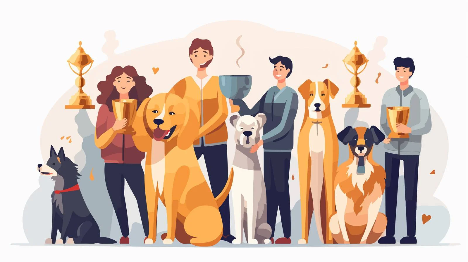 Joyful Purebred Dog Owners Delight in Pet — free download from Dotvec