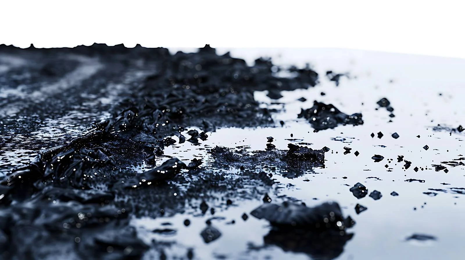 Abstract Petroleum Fuel Spill on Wet Asphalt — free download from Dotvec