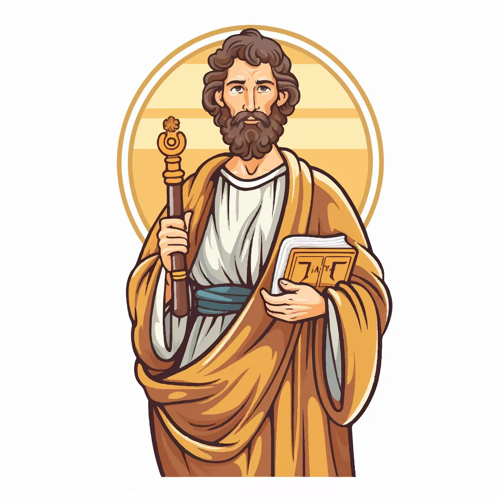 Byzantine Style Cartoon of Philip the Apostle – free biblical illustrations image from Dotvec