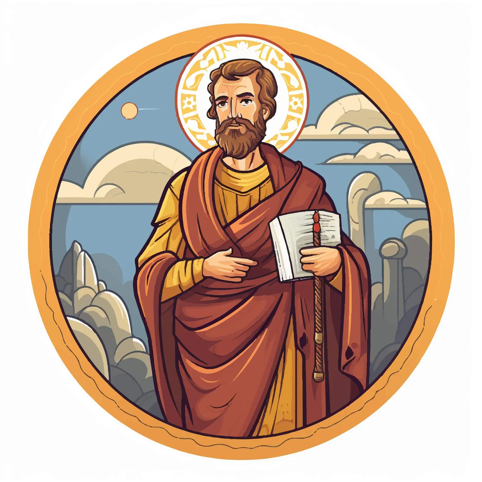 Byzantine Style Cartoon of Philip the Apostle — free download from Dotvec
