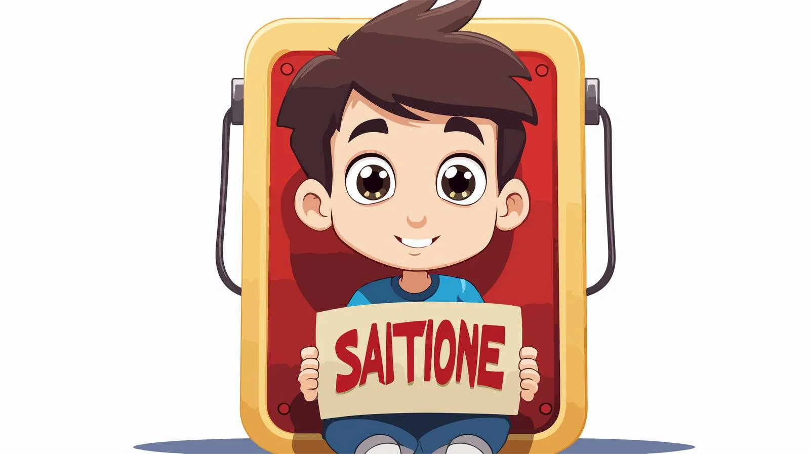 Kid-Friendly Phone Zone Warning Sign — free download from Dotvec