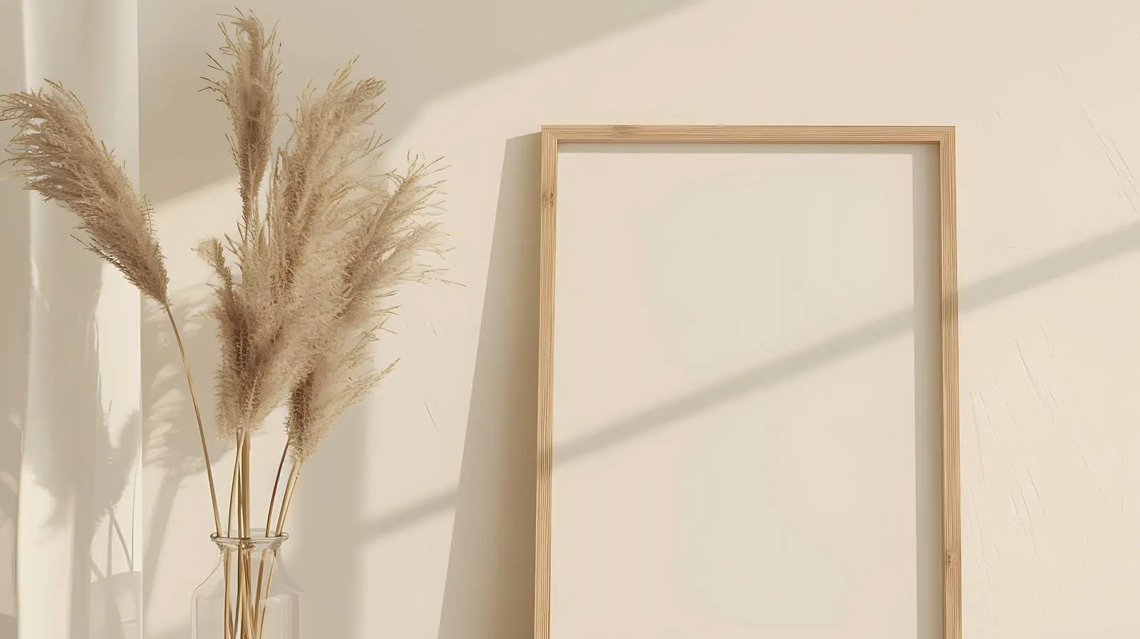Blank Photo Frame with Dried Grass Mockup — free download from Dotvec