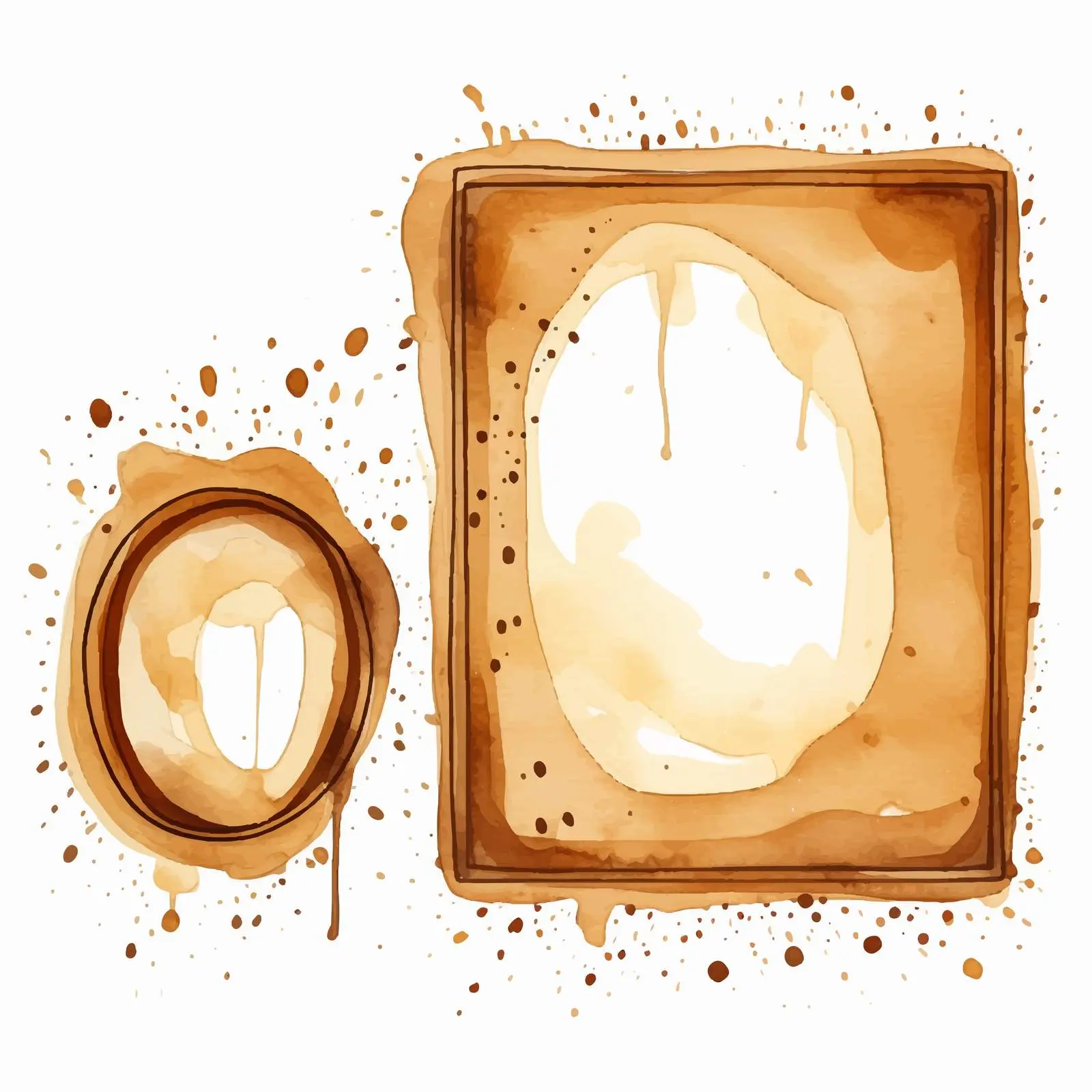 Coffee Stained Frames Vector Illustration — free download from Dotvec
