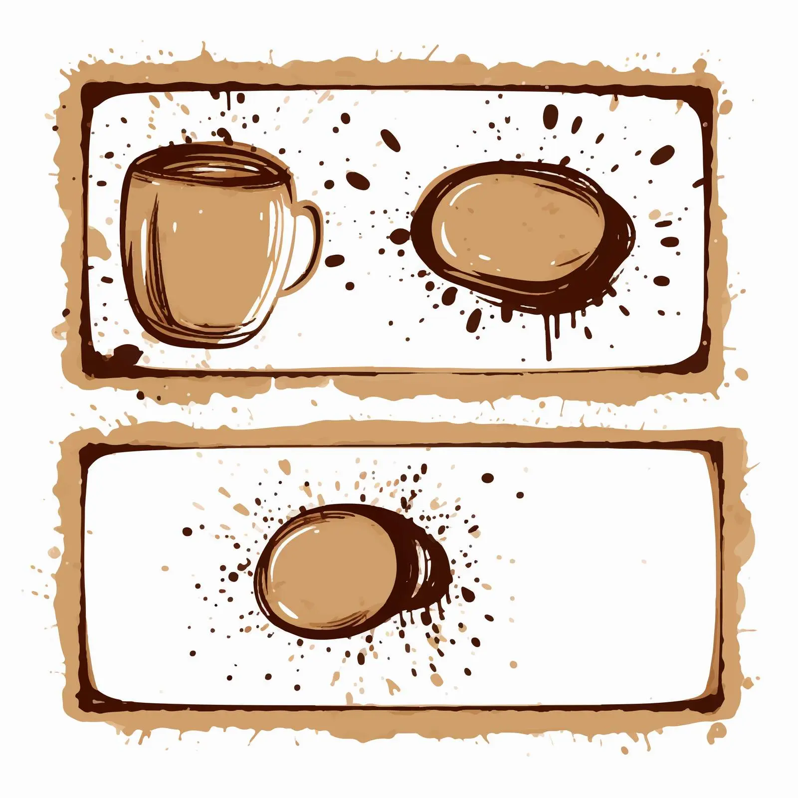 Coffee Stained Photo Frames Vector Illustration — free download from Dotvec