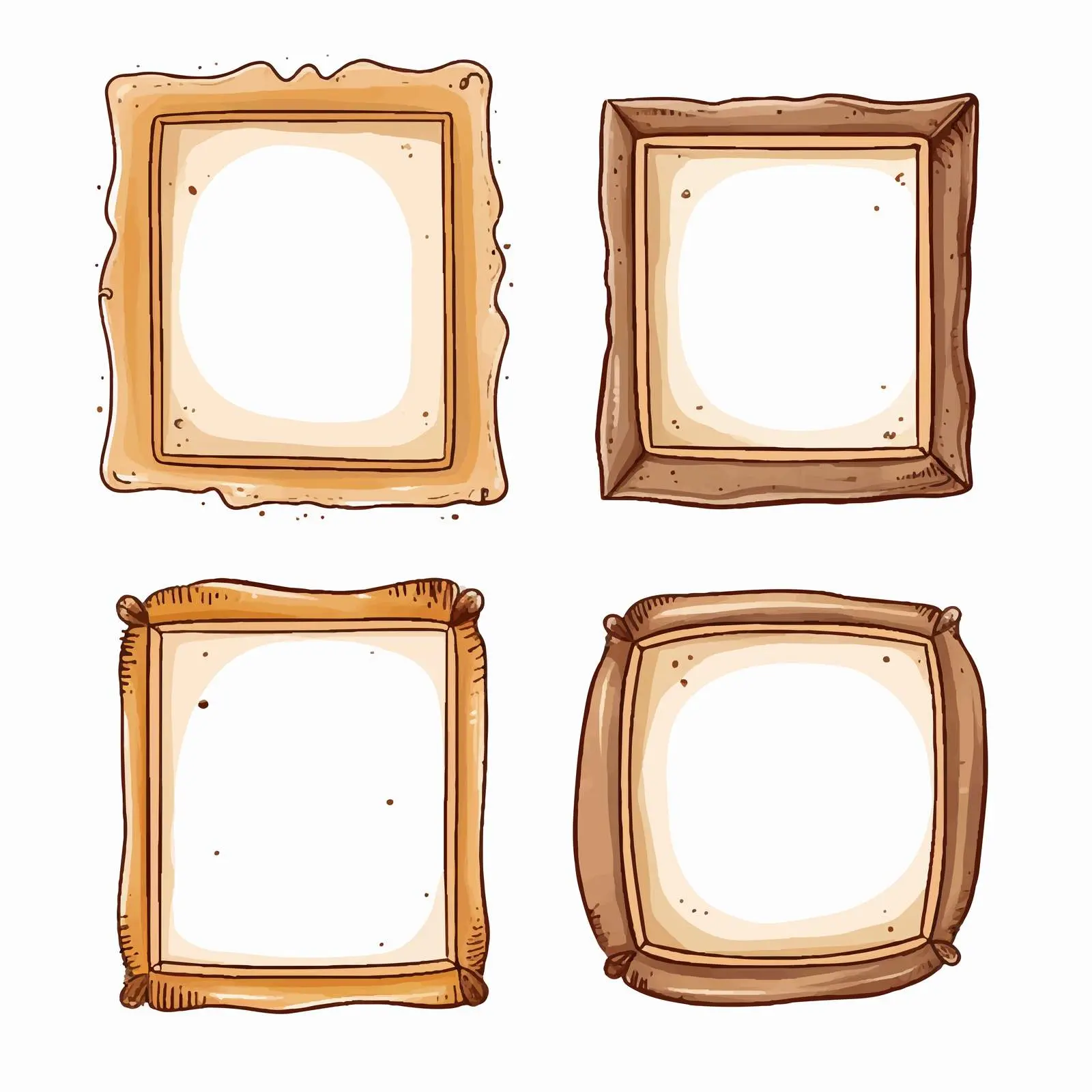 Coffee Stained Photo Frames Vector Illustration — free download from Dotvec