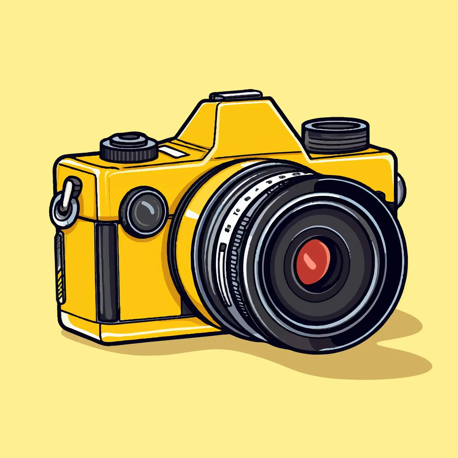 Creative Photography Design on Yellow Background — free download from Dotvec