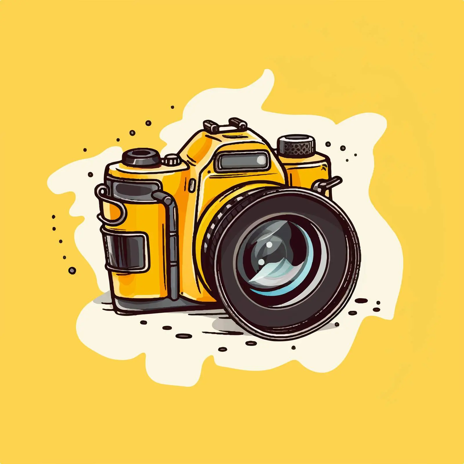 Photography Design on Yellow Background Vector – free background pattern image from Dotvec