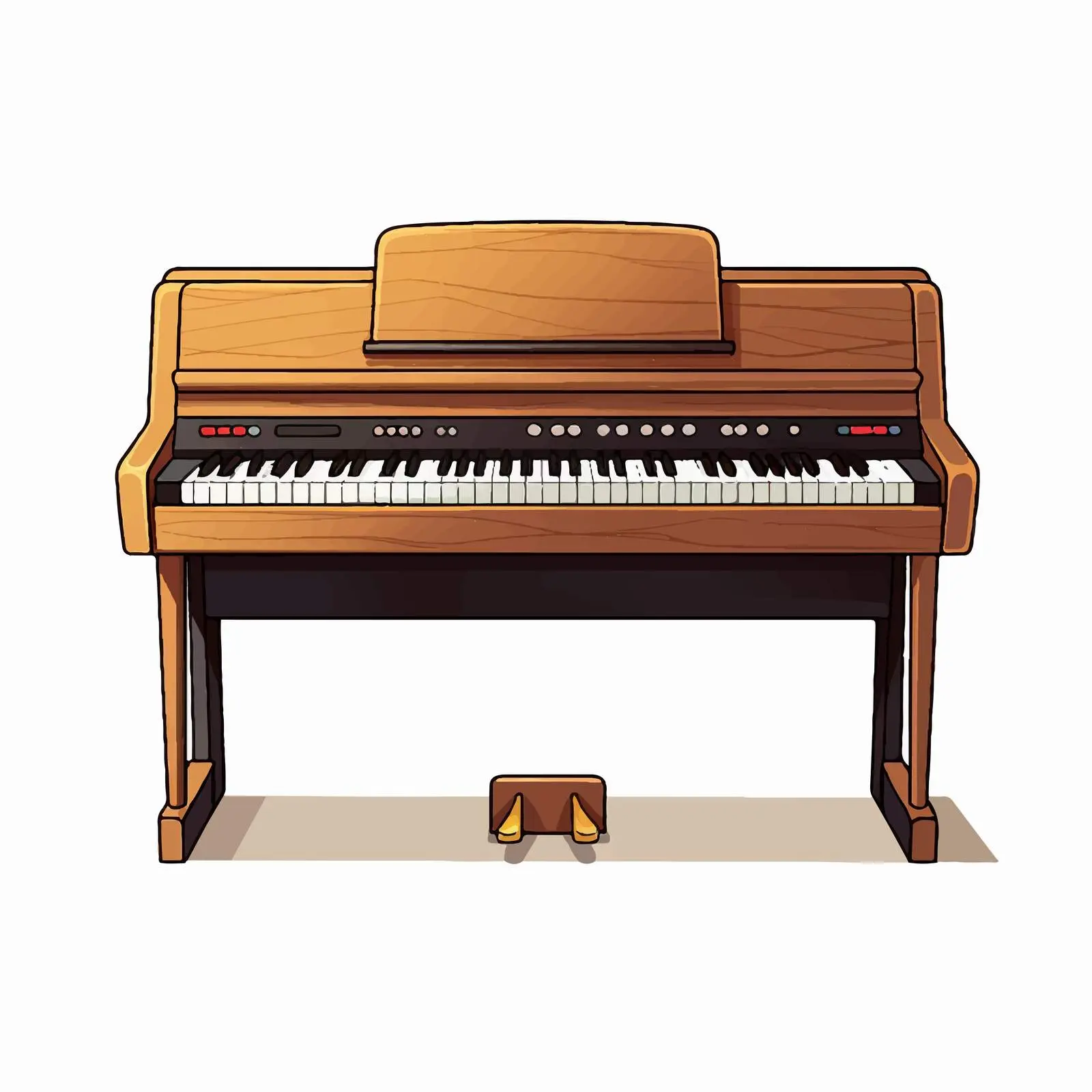 Pianica Vector Illustration on White Background – free sound image from Dotvec