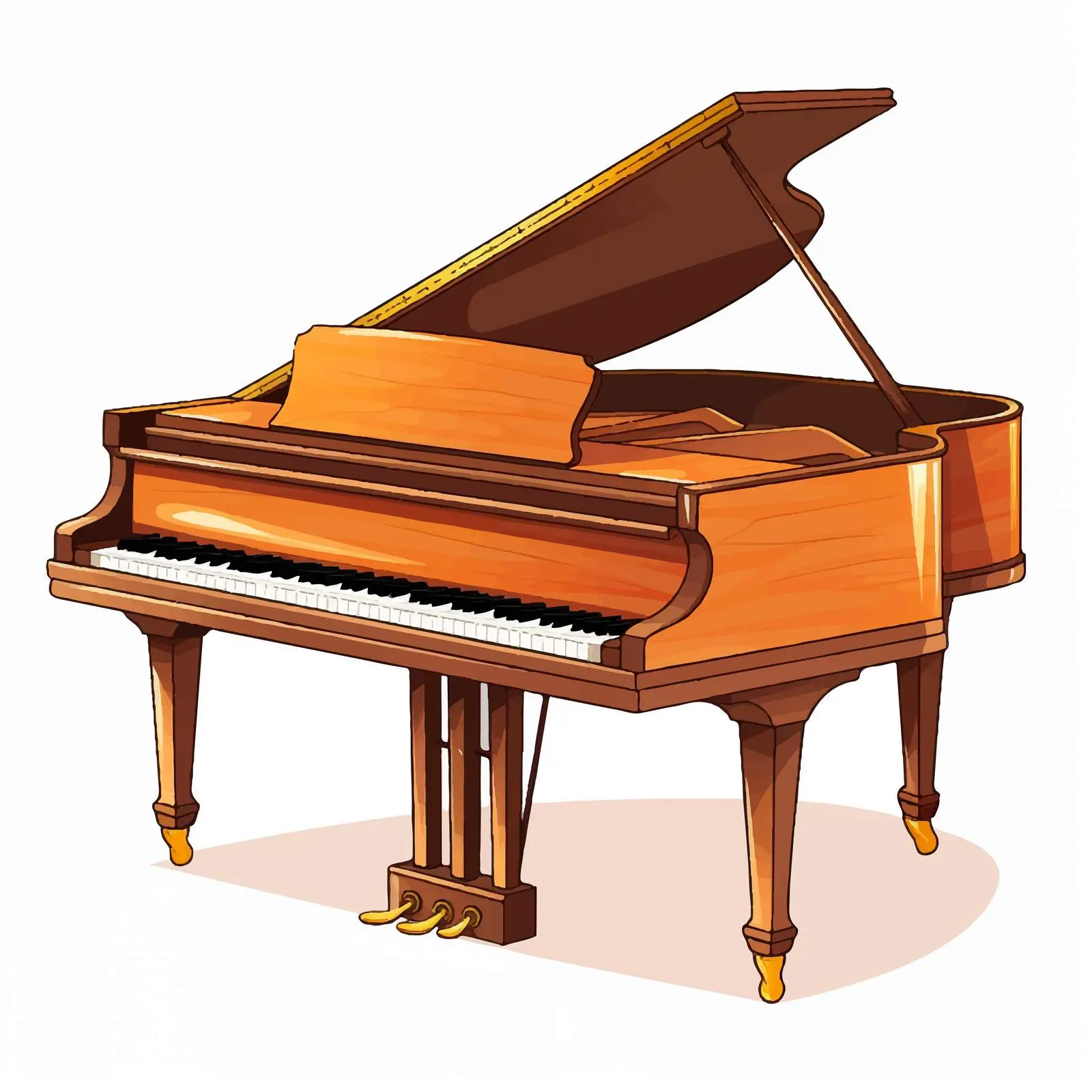 Pianica Vector Illustration Isolated on White Background – free sound image from Dotvec