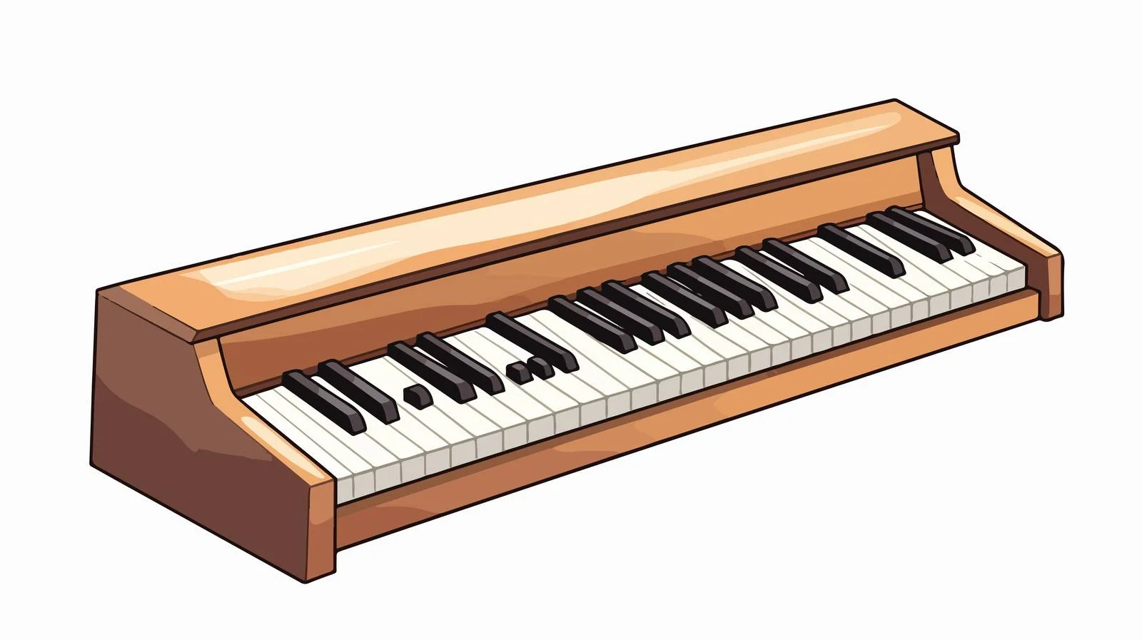 Quality Cartoon Piano Key Image — free download from Dotvec