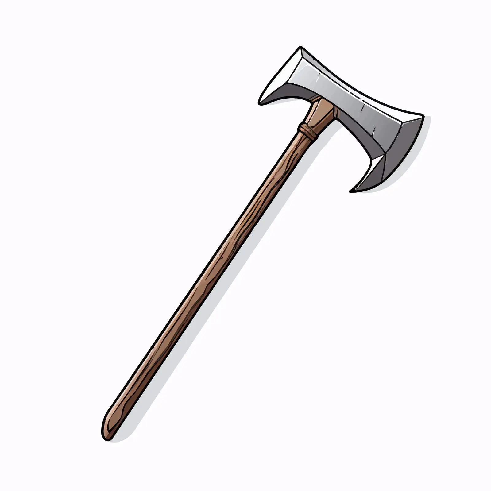 Outline Vector Pickaxe Illustration on White Background – free blacksmith image from Dotvec