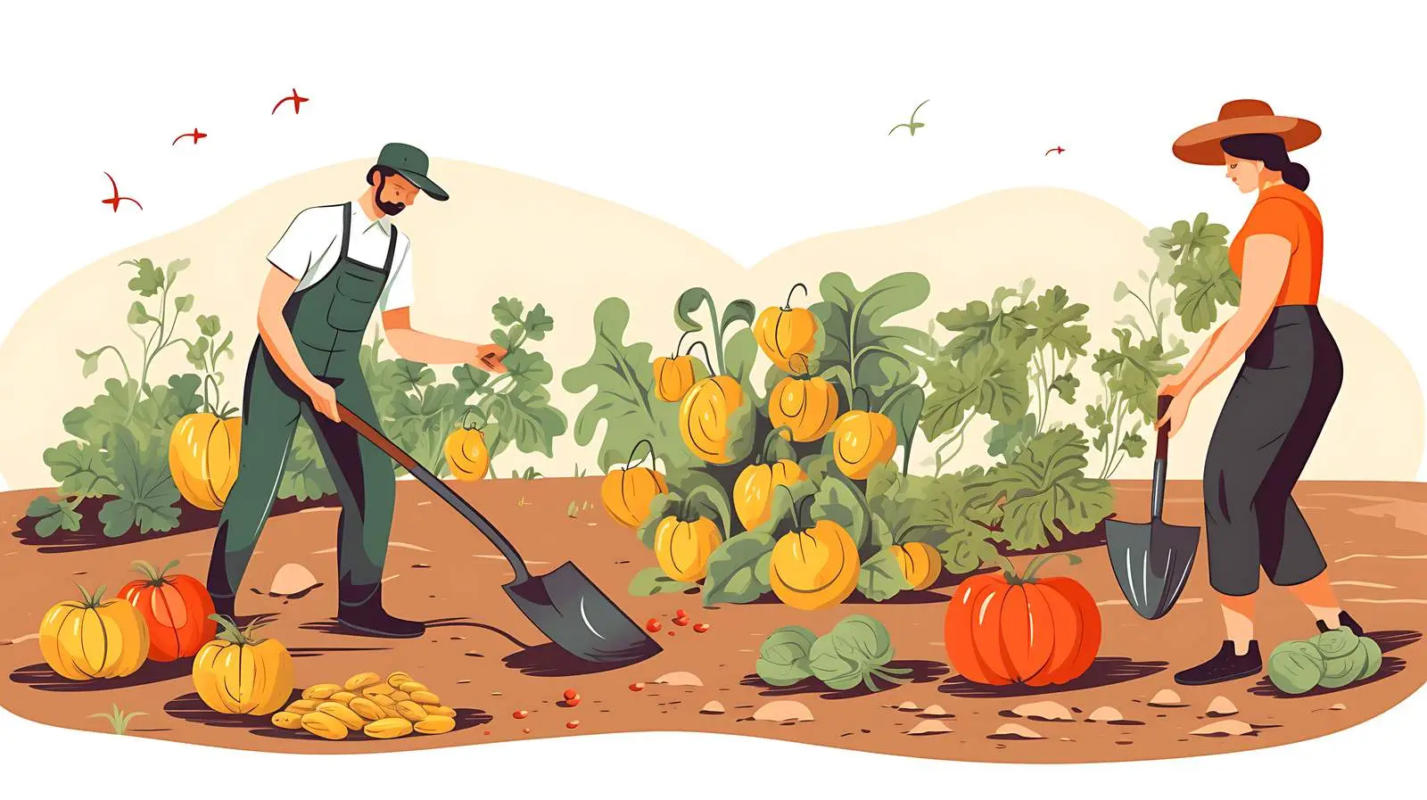 Harvesting Fresh Vegetables Together — free download from Dotvec