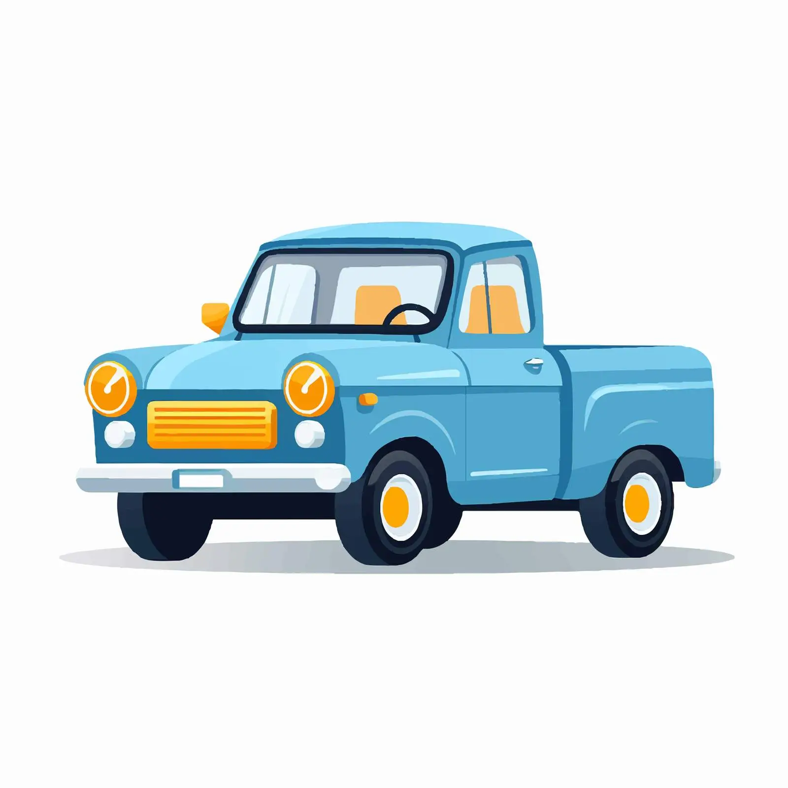 Scandinavian Style Pickup Car Illustration – free car graphics image from Dotvec