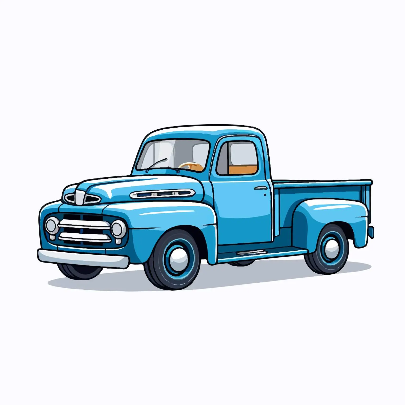 Pickup Car Outline Vector Illustration — free download from Dotvec