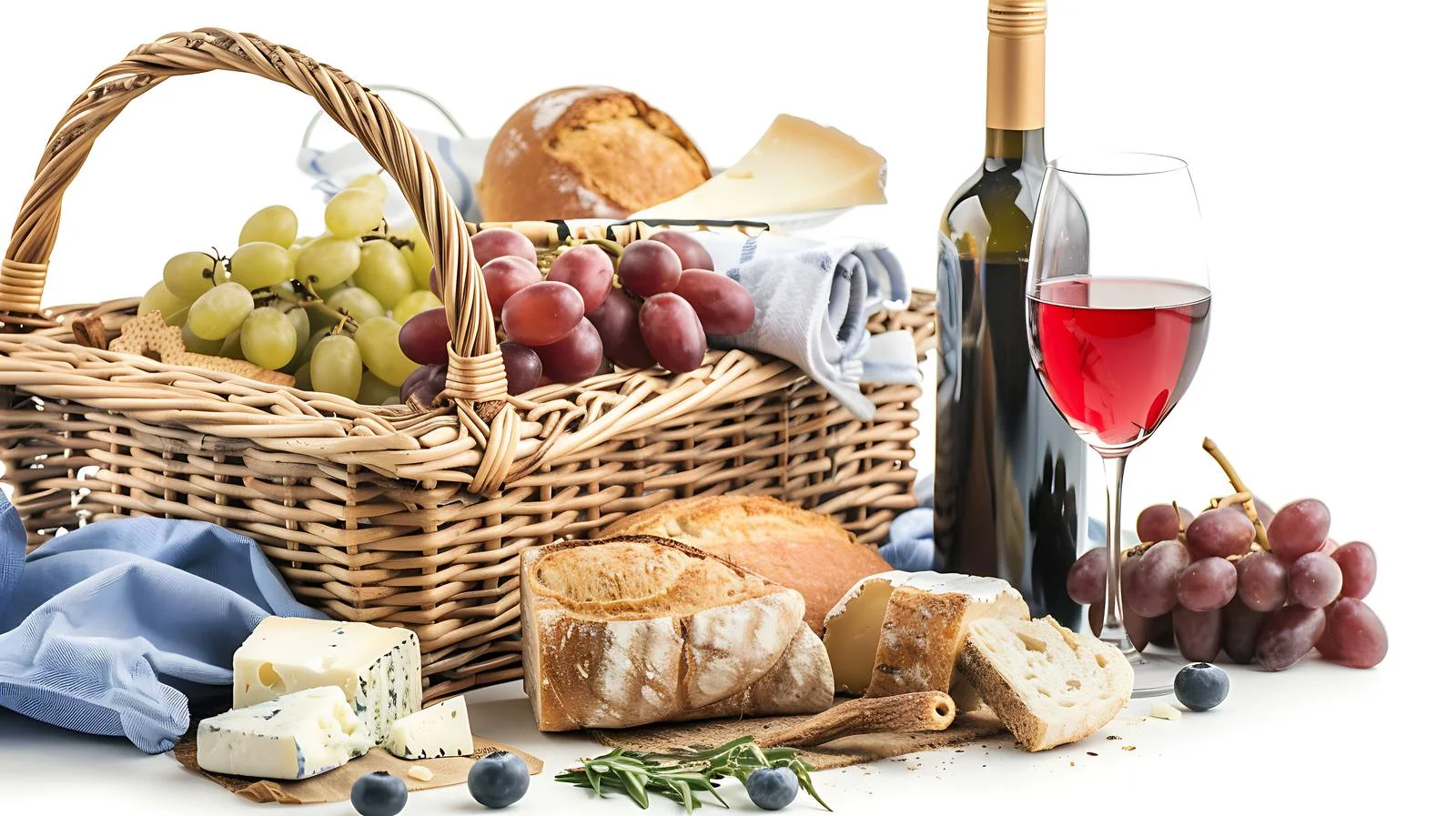 Texan Picnic Feast with Wine Basket — free download from Dotvec