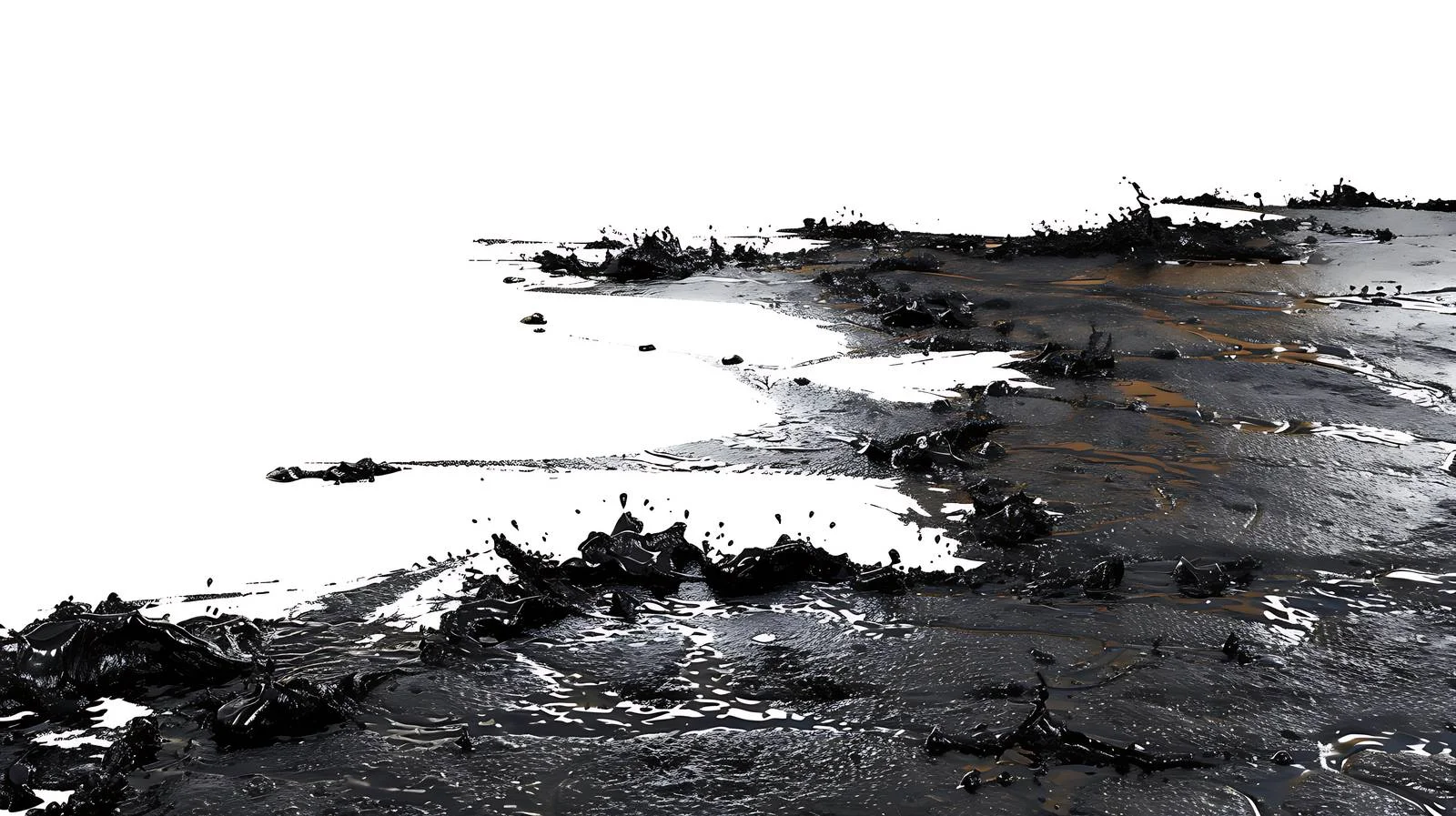 Oil spill on asphalt in parking lot — free download from Dotvec