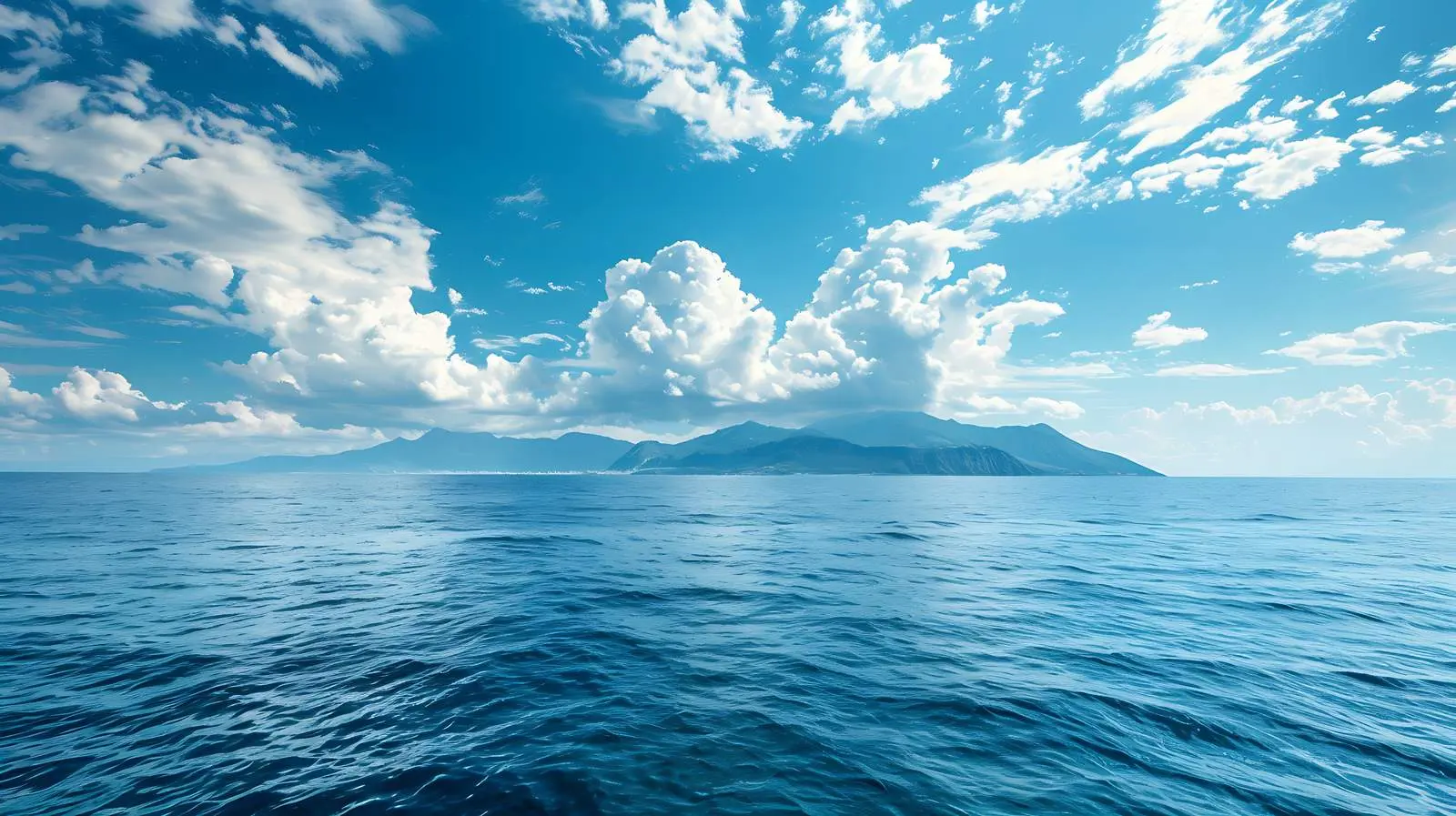 Calm Blue Sea and Clear Sky Landscape — free download from Dotvec