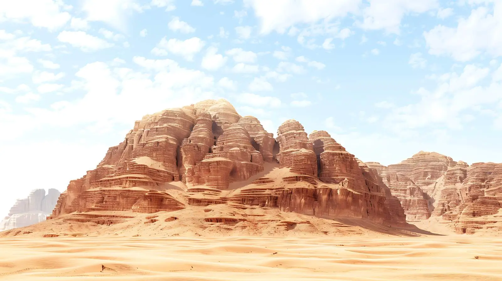 Scenic Sandstone Mountain in Desert Landscape — free download from Dotvec