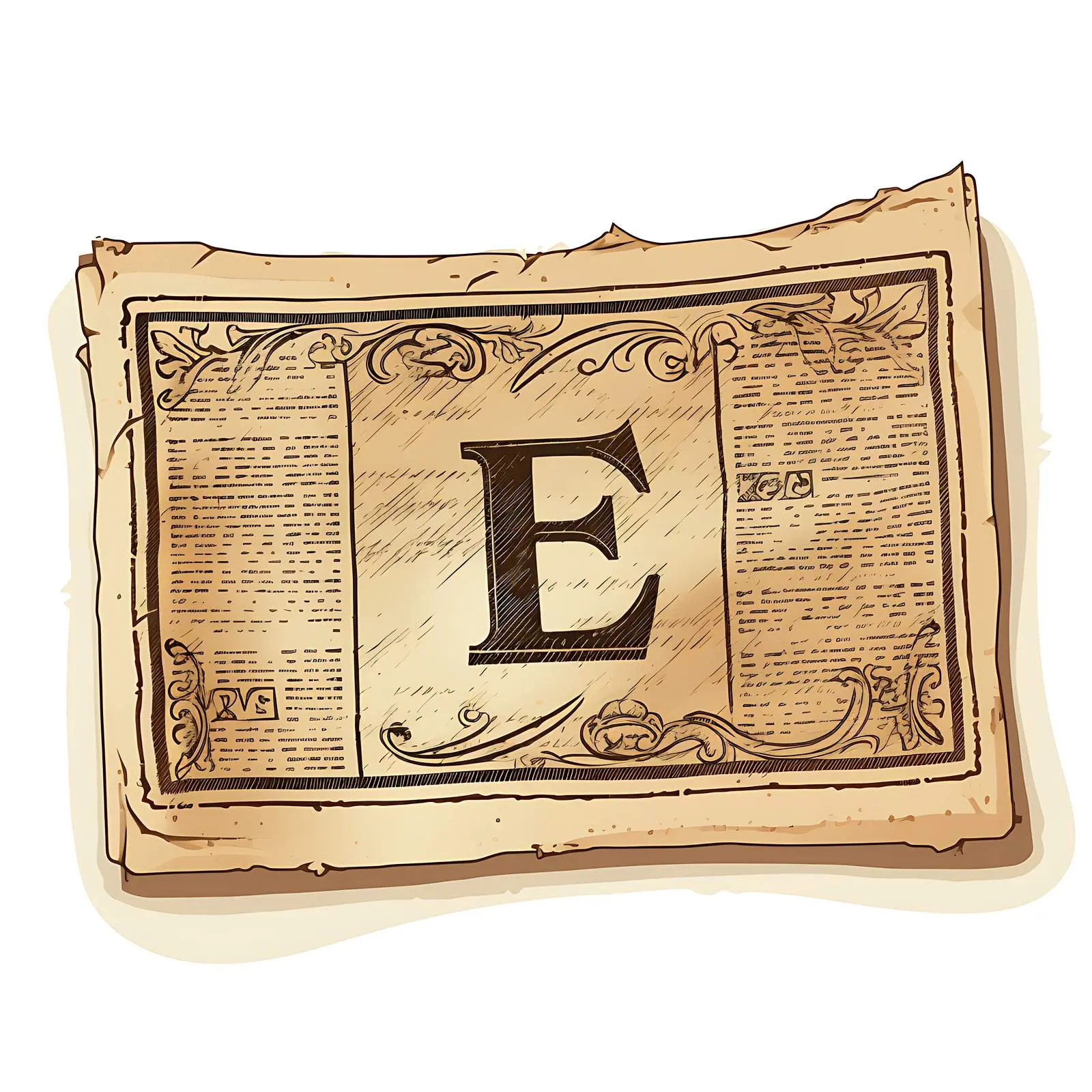 Vintage Paper with Newspaper Pattern and Shapes — free download from Dotvec