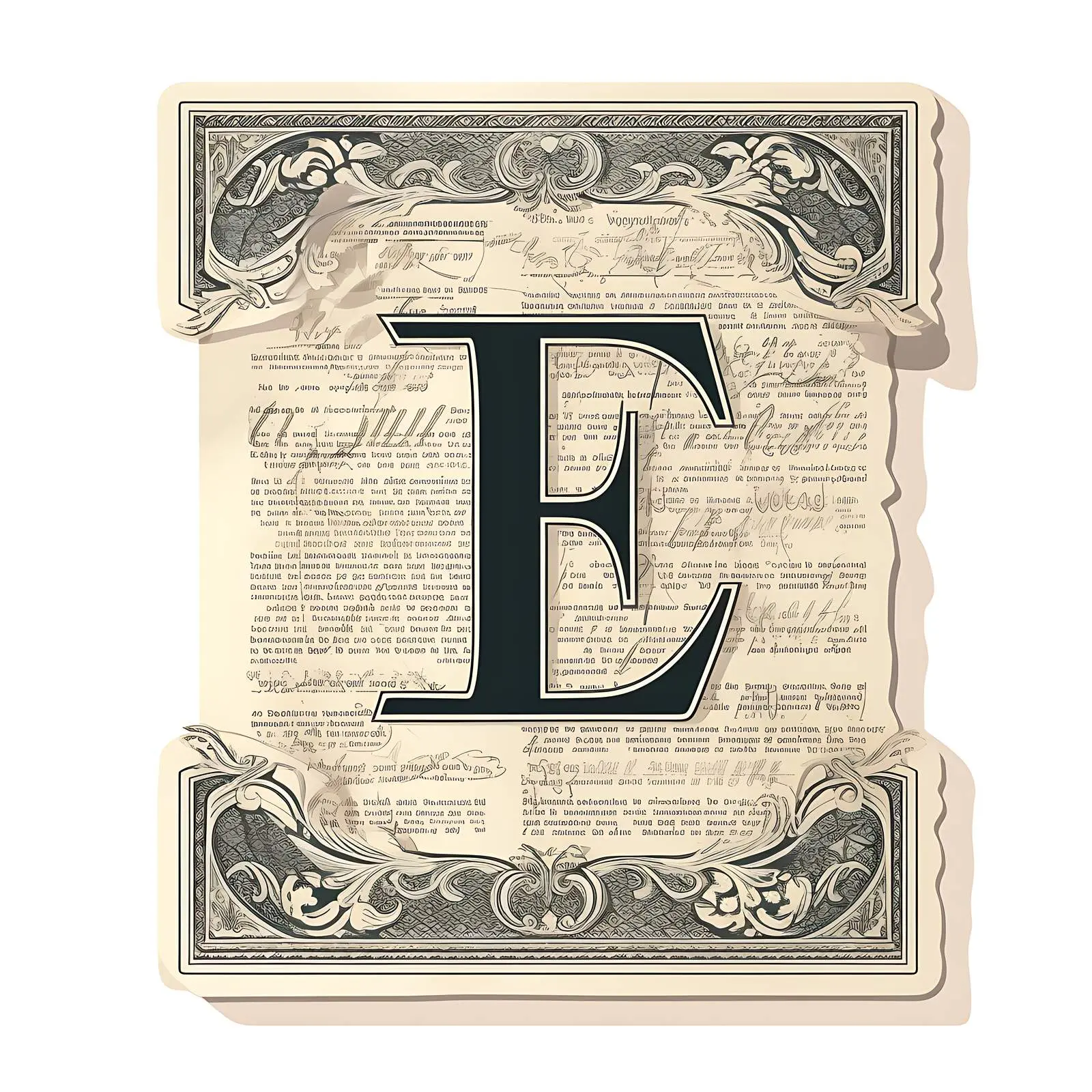 Textured Paper with Newspaper Pattern and Shapes — free download from Dotvec