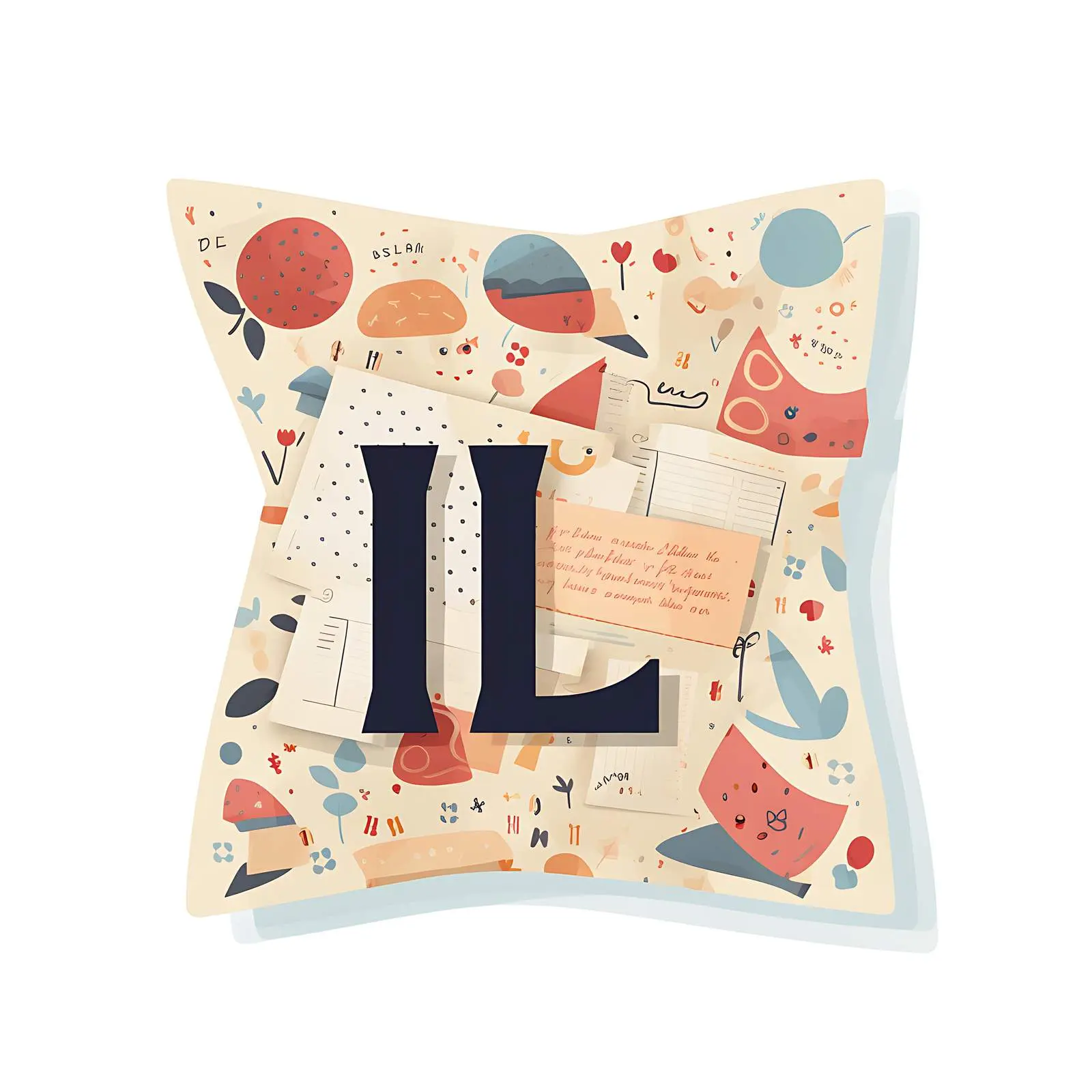 Paper with Newspaper Pattern and Abstract Shapes — free download from Dotvec