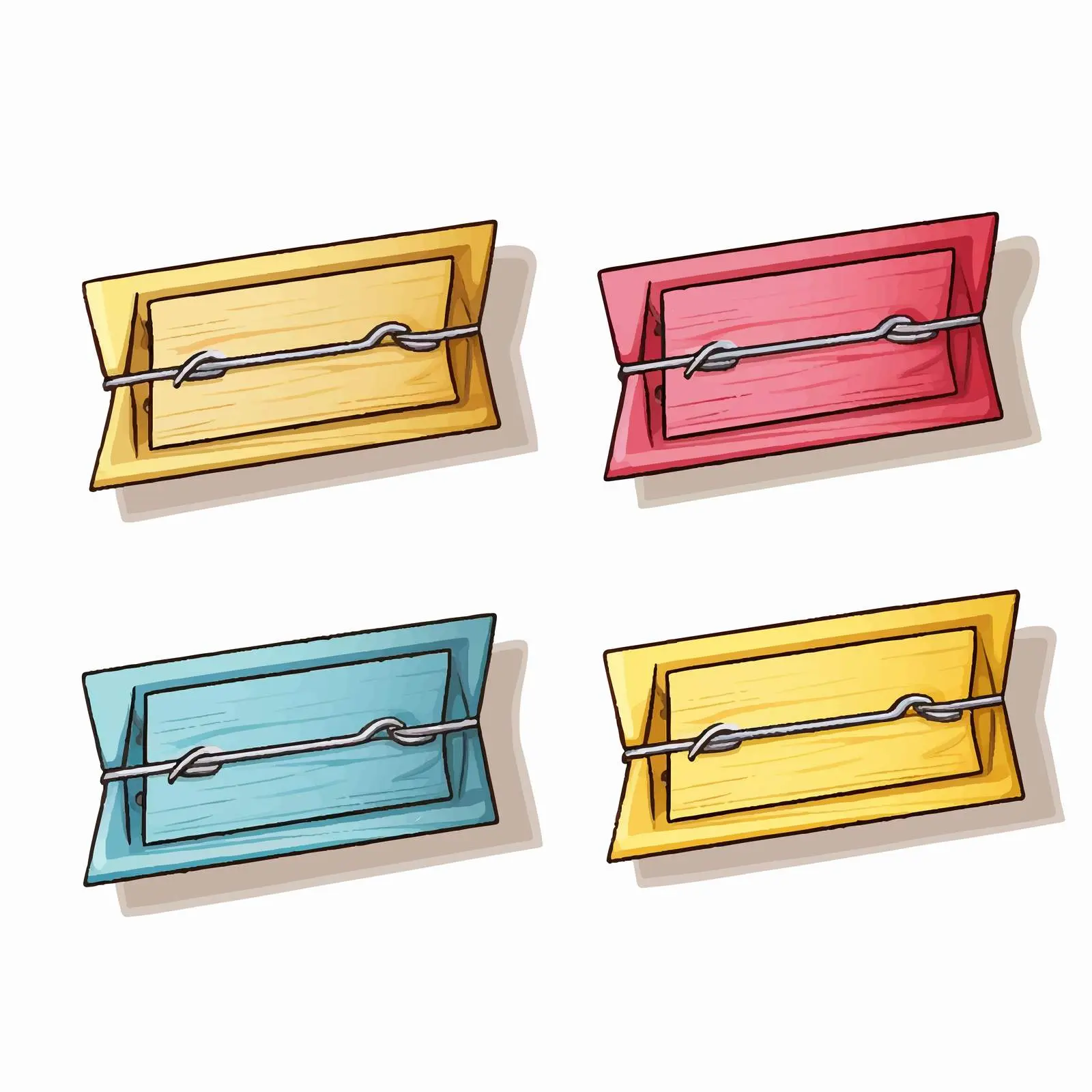 Paper Pieces on Clothespins Clipart — free download from Dotvec