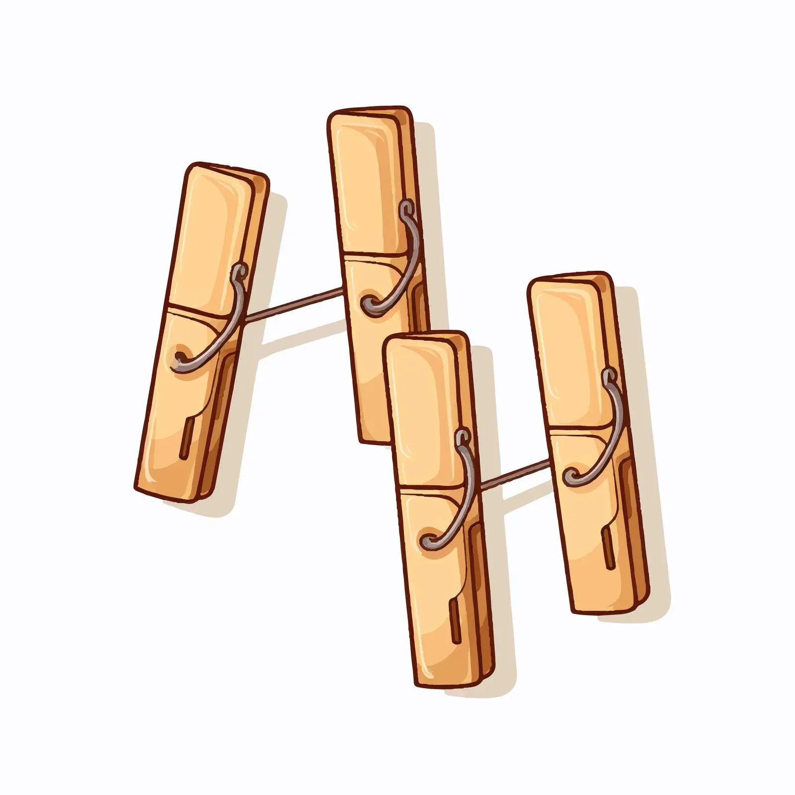 Clothespins Holding Pieces of Paper Vector Art — free download from Dotvec