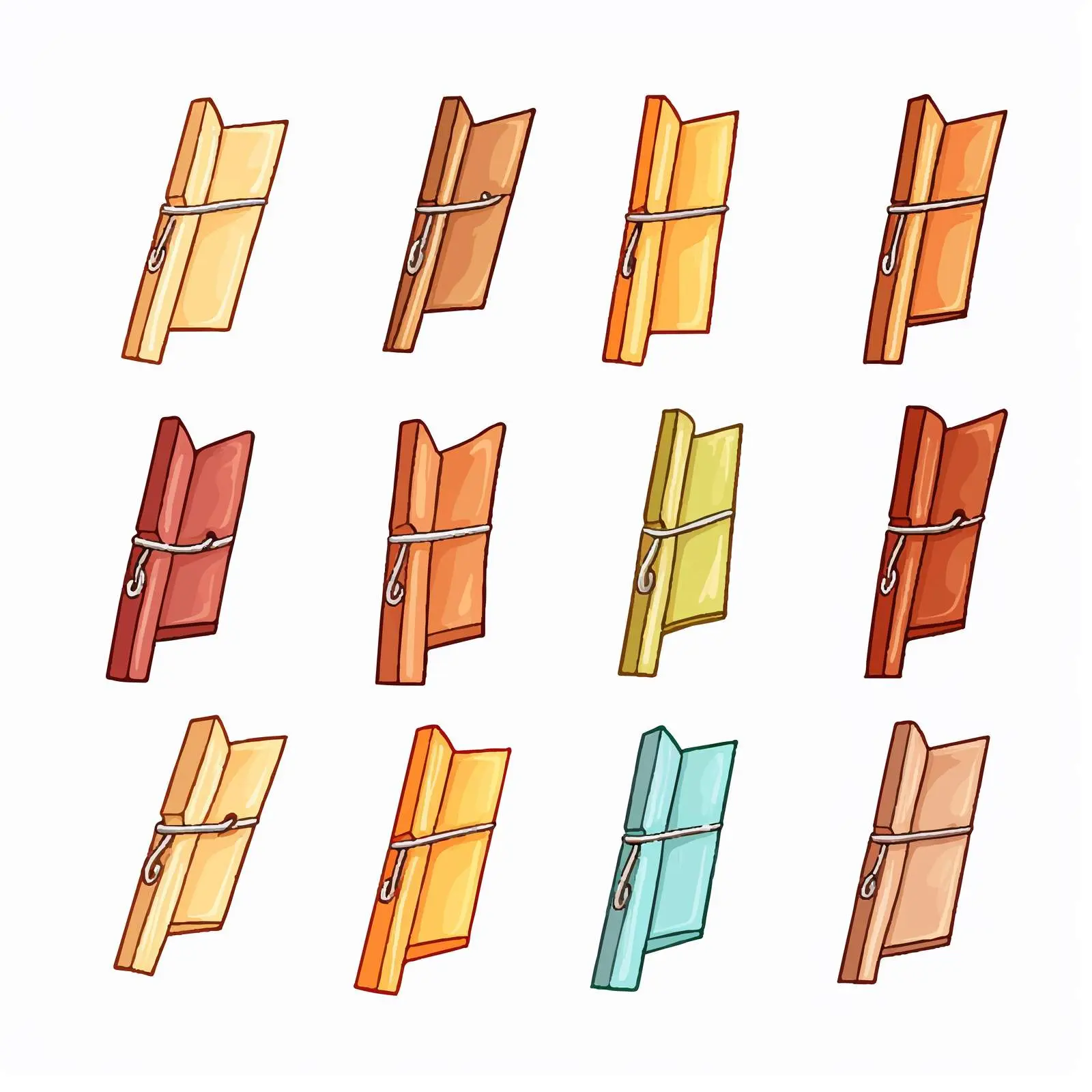 Clothespins Holding Colorful Paper Pieces — free download from Dotvec