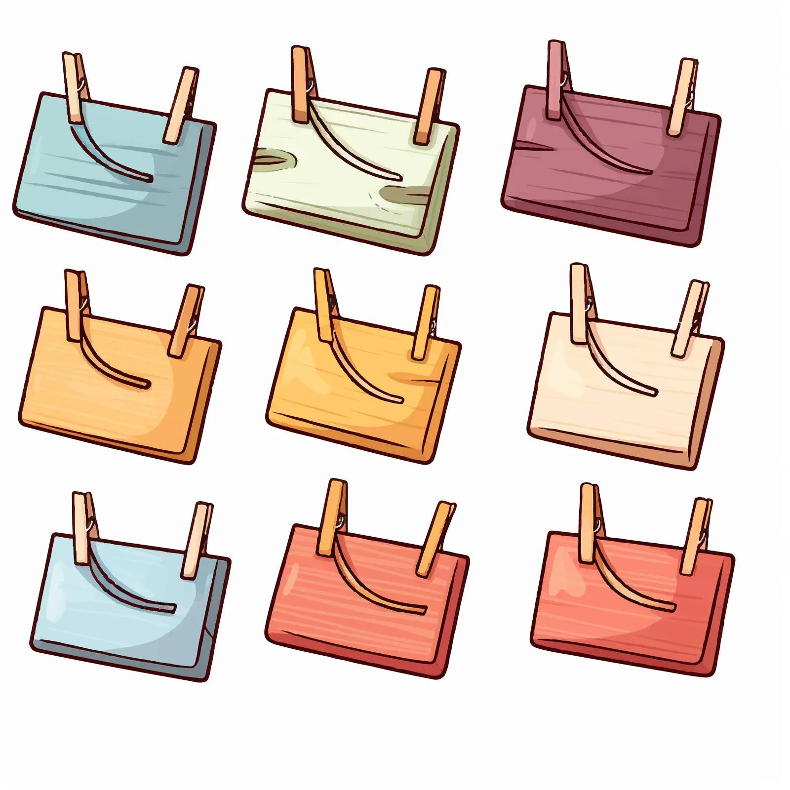 Clothespins Holding Paper Clips Vector Illustration — free download from Dotvec