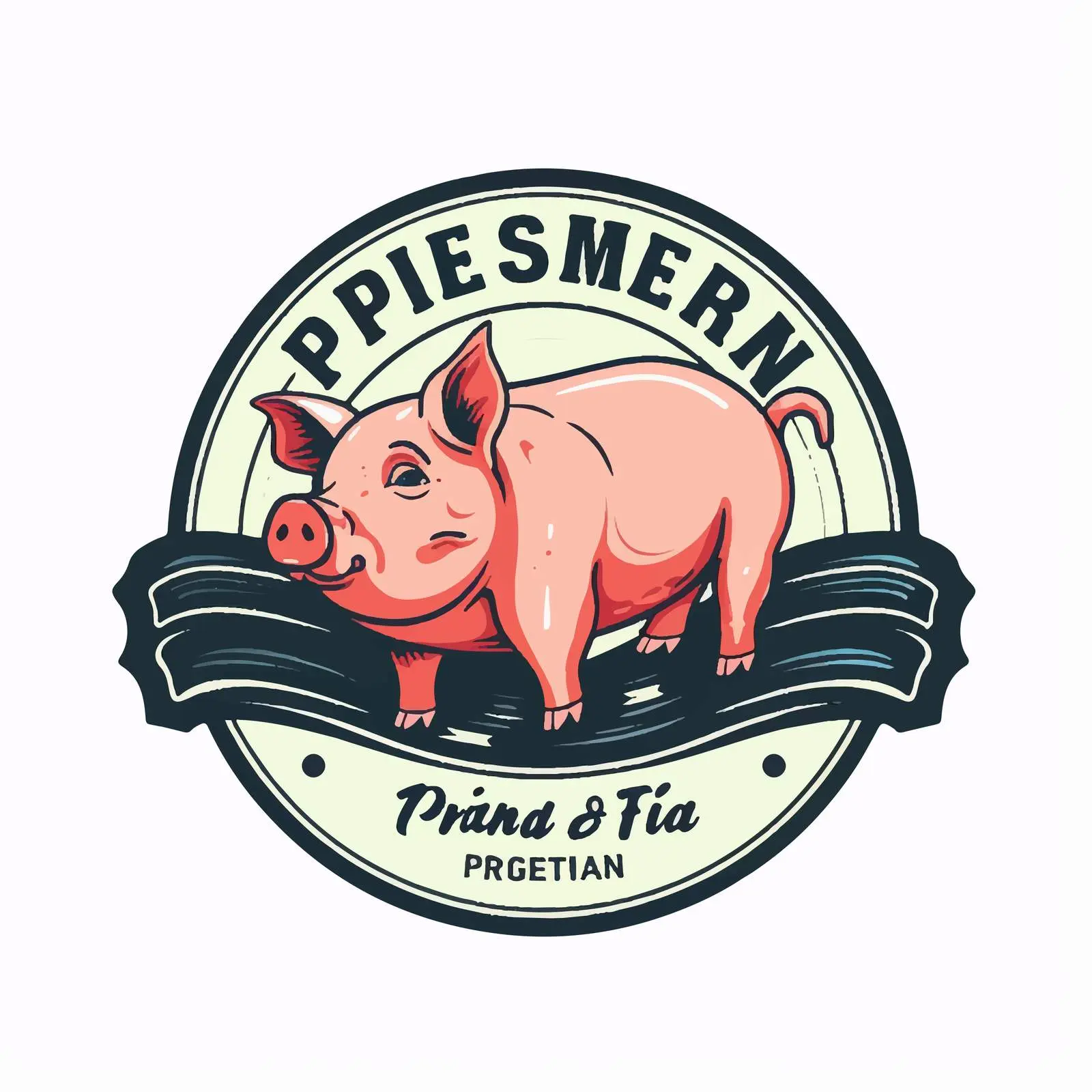 Fresh Pig Farm Logo for Pork Products — free download from Dotvec