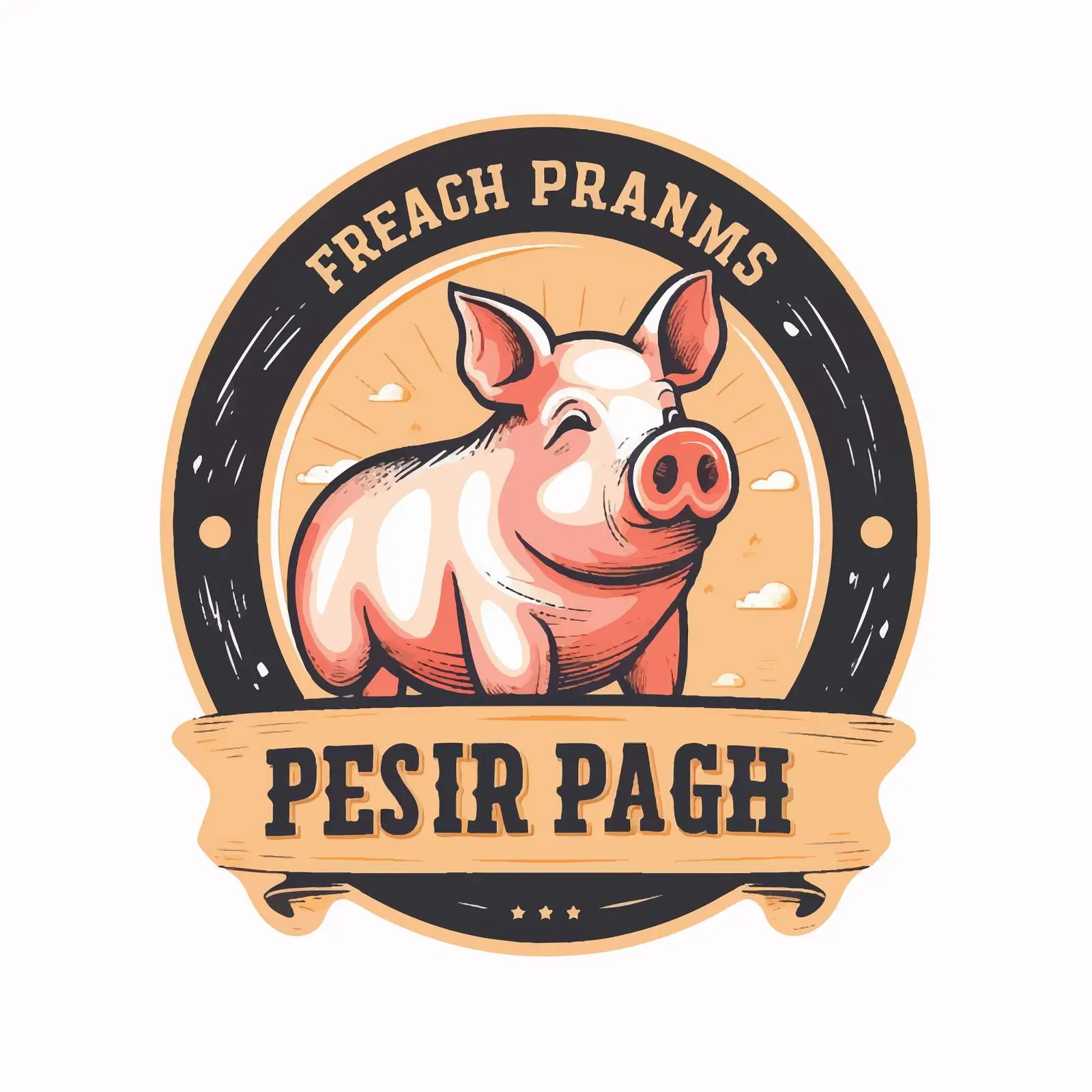 Fresh Pig Farm Logo for Pork Products — free download from Dotvec