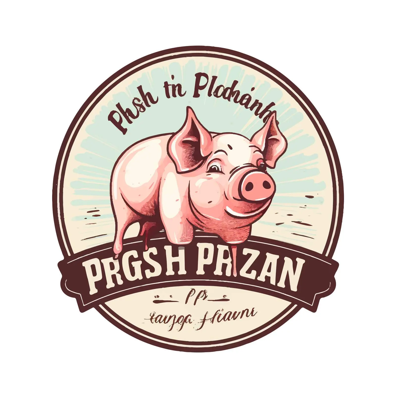 Fresh Pig Farm Logo for Pork Products – free butcher image from Dotvec