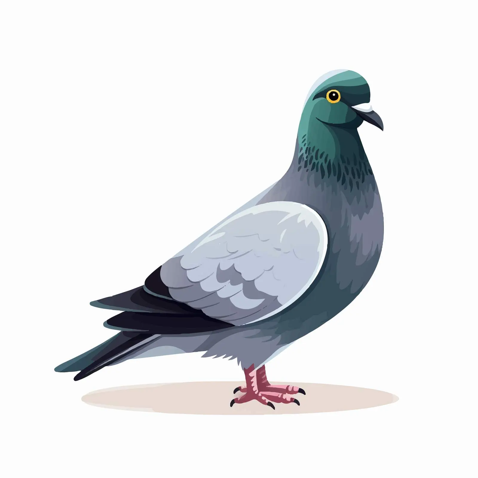 Cartoon Vector Illustration of a Pigeon — free download from Dotvec