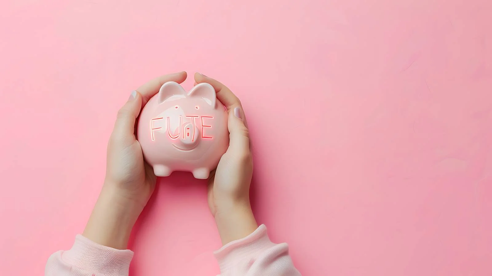Future Savings in Woman's Hand — free download from Dotvec